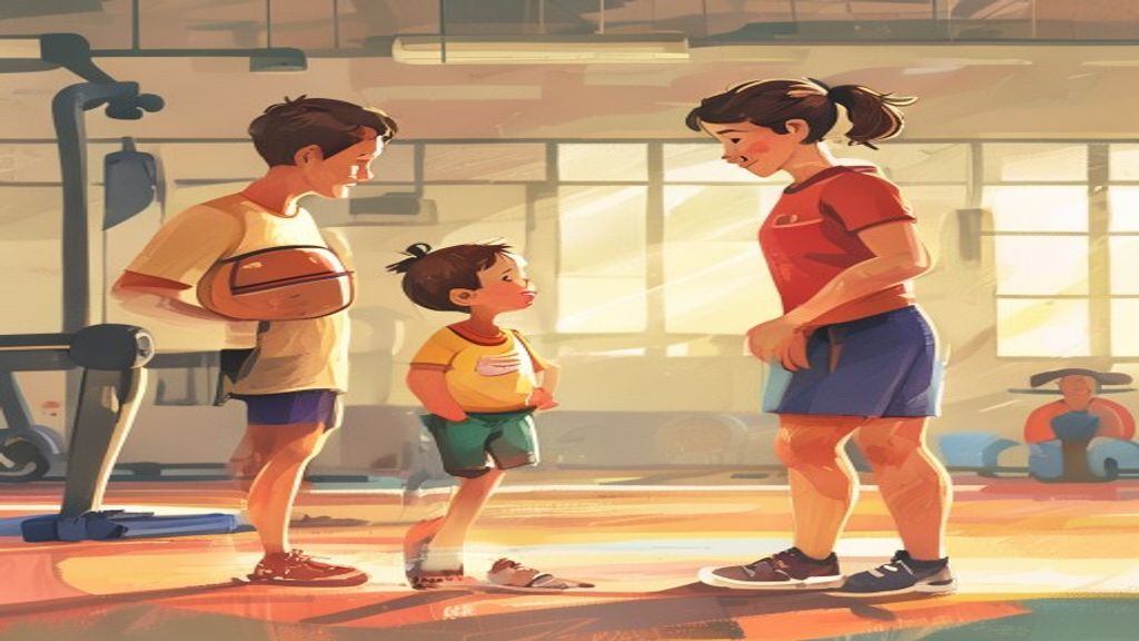 子供が体験レッスンに挑戦し保護者が見守っている様子